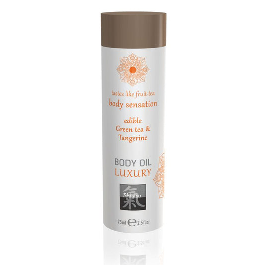 Shiatsu Luxury Body Oil Edible Green Tea and Tangerine