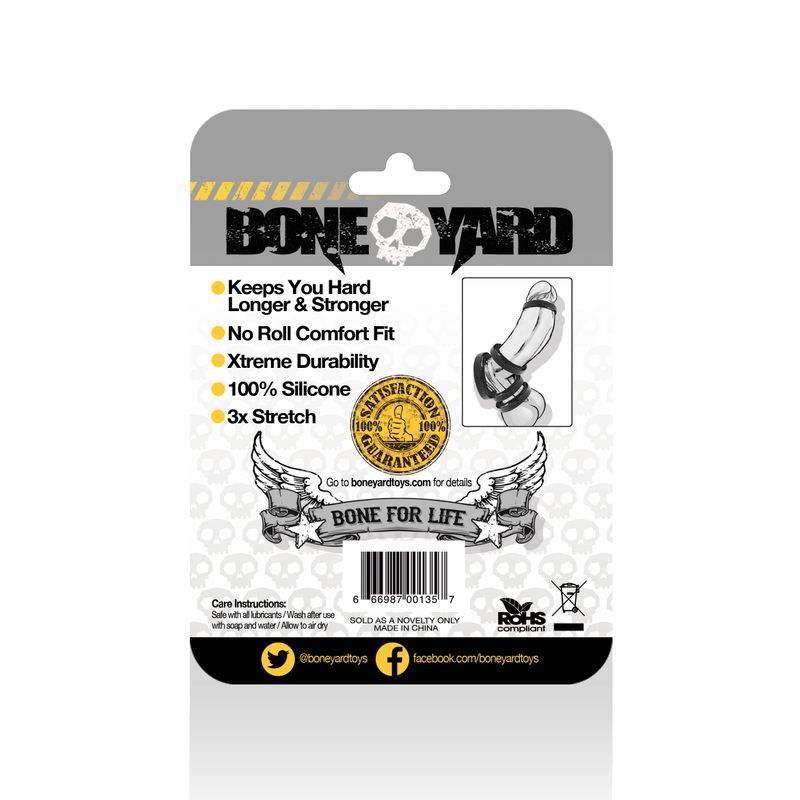 Boneyard Silicone Ring 35mm Black