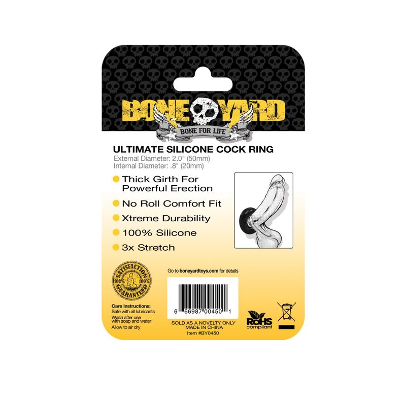 Ultimate Silicone Cock Ring Black