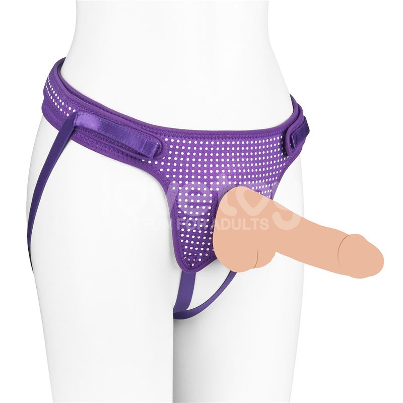 Easy Strap on Harness Polka Dot Purple