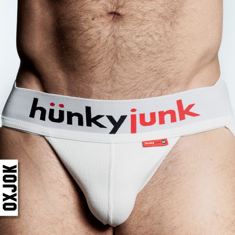 Oxballs Hunker Slider Strap Jock White Snow