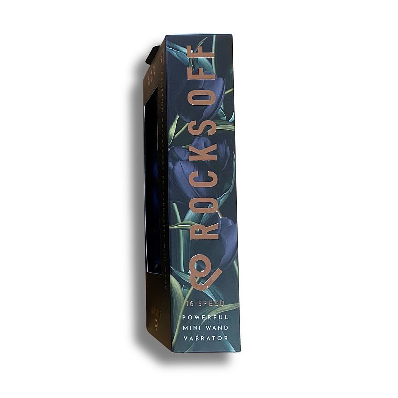 Rechargeable 16 Mode Silicone Mini Wand Black Tulip