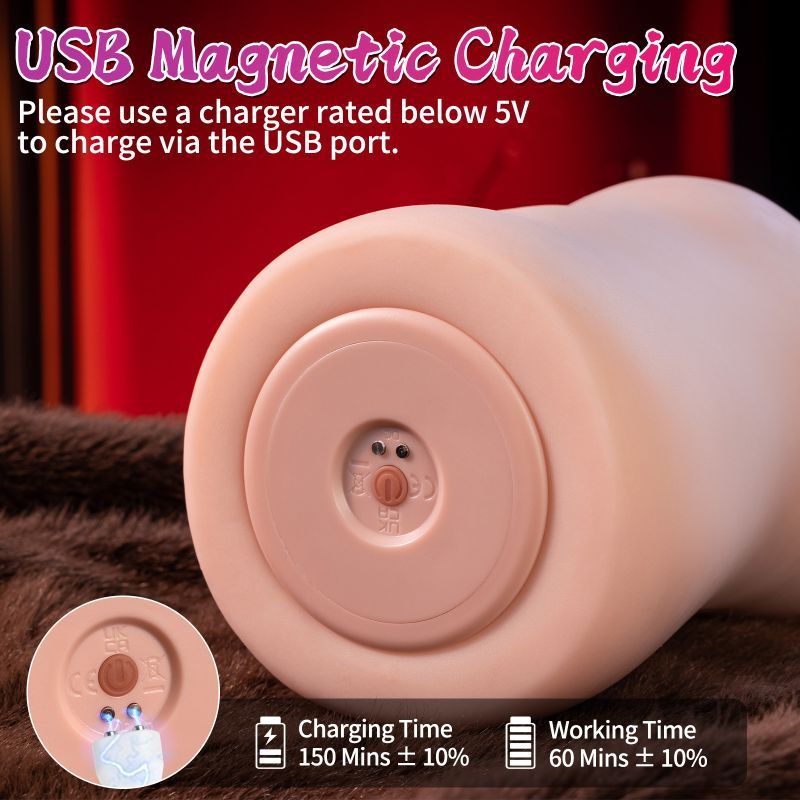 Eliza App Controlled Thrusting Vibrating Realistic Vaginal Masturbator